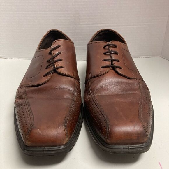 ECCO Men’s Dress Oxford Shoes tie closure light brown 1” heel size 10-10.5/44 - Picture 10 of 13